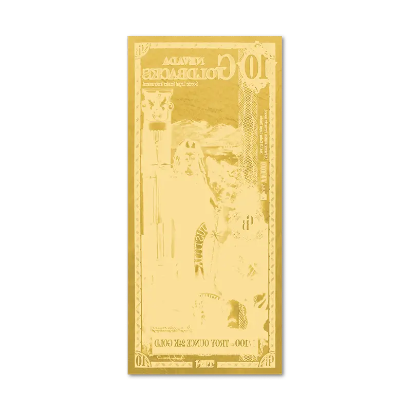 Back of the 10 Nevada Goldback