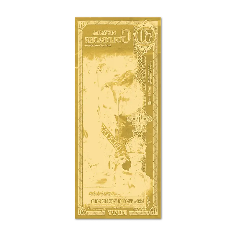 Back of the 50 Nevada Goldback